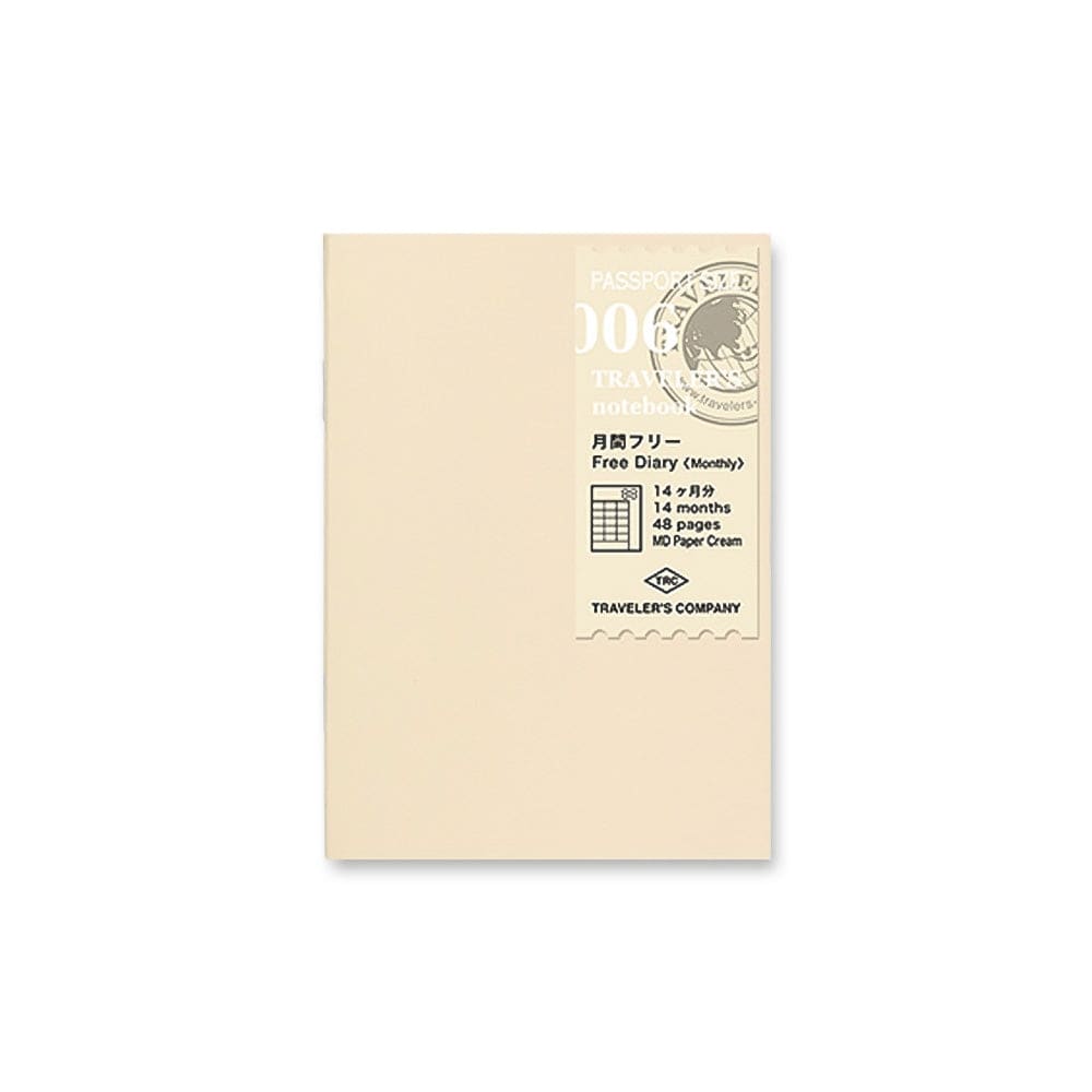 006 - Agenda mensuel (passeport) TRAVELER’S NOTEBOOK REFILLS