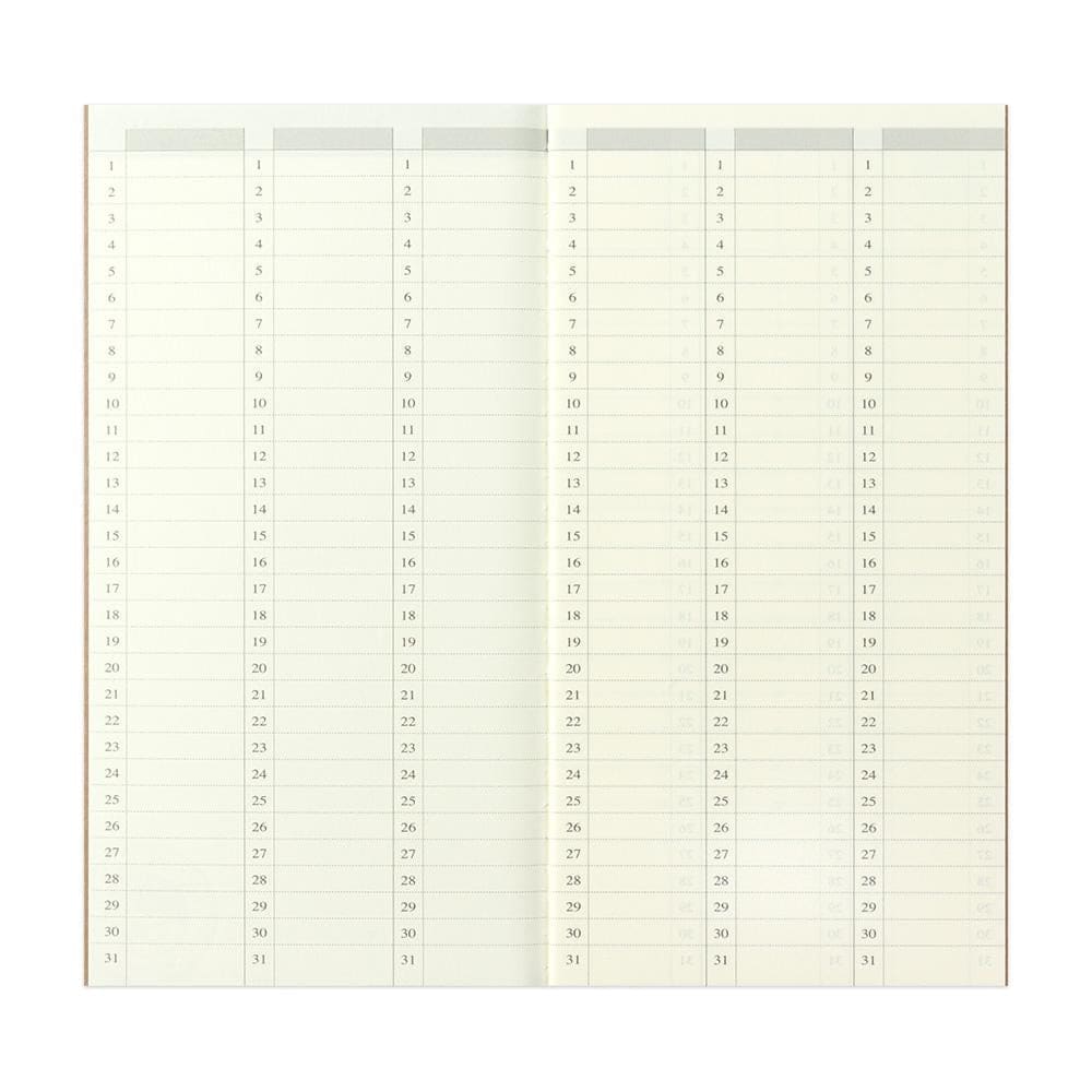 018 - Semainier (classique) TRAVELER’S NOTEBOOK REFILLS