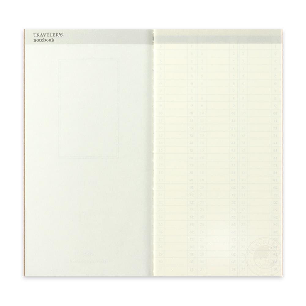 018 - Semainier (classique) TRAVELER’S NOTEBOOK REFILLS