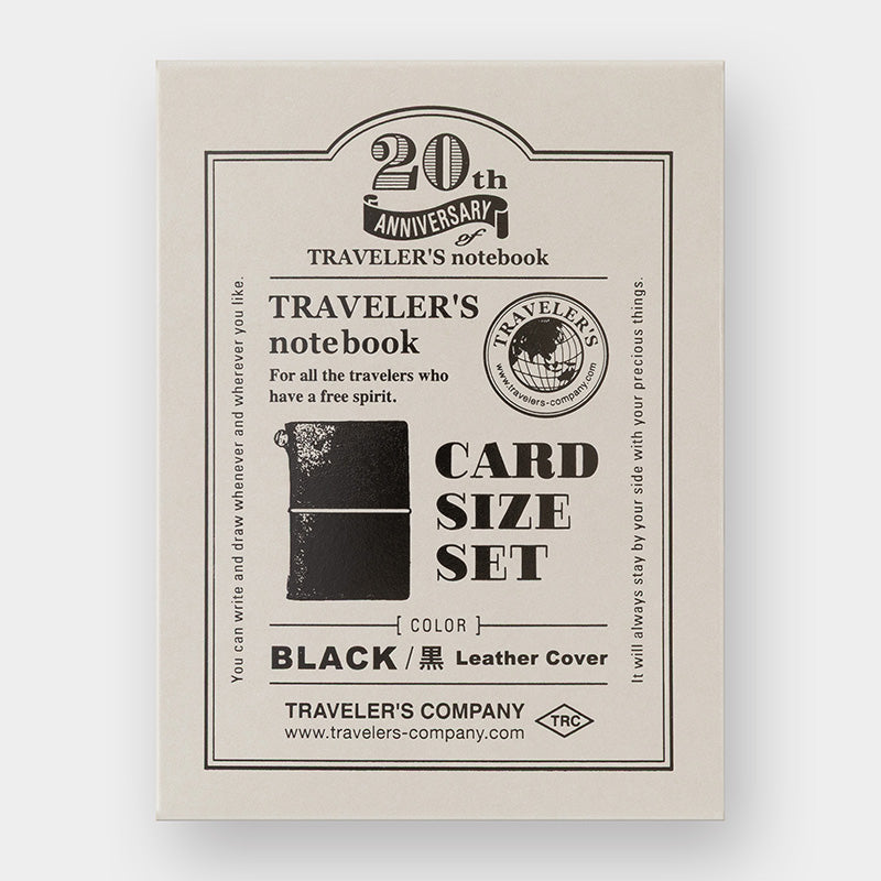 TRAVELER'S notebook Card Size 20e anniversaire, noir