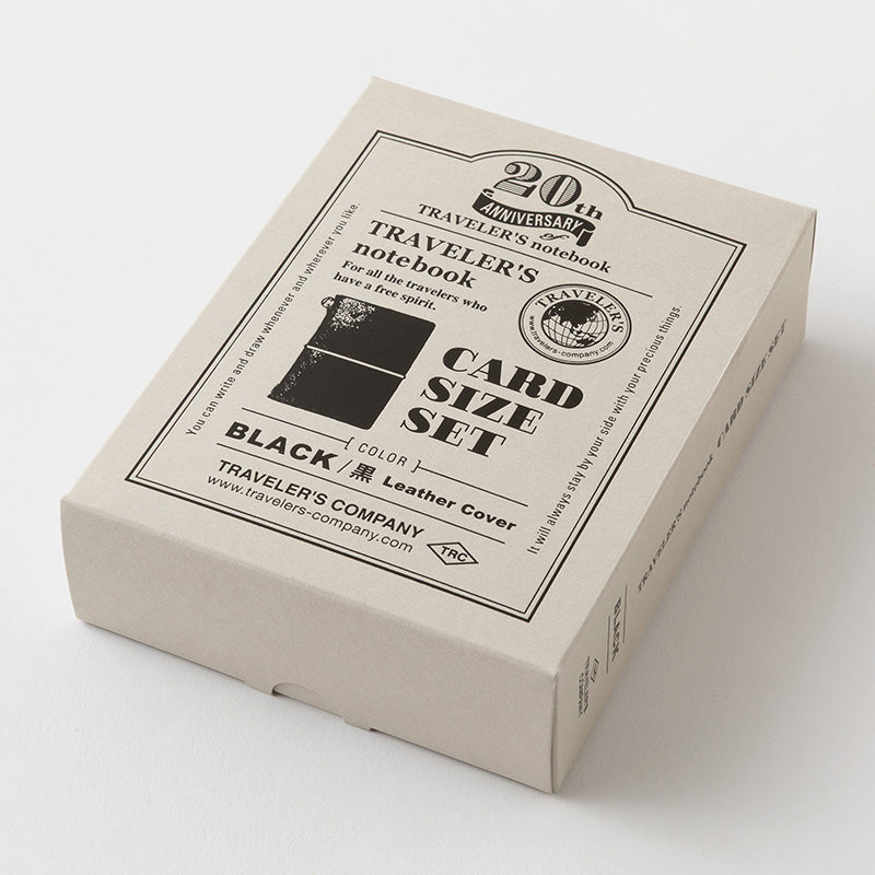 TRAVELER'S notebook Card Size 20e anniversaire, noir