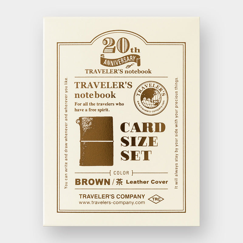 TRAVELER'S notebook Card Size 20e anniversaire, marron