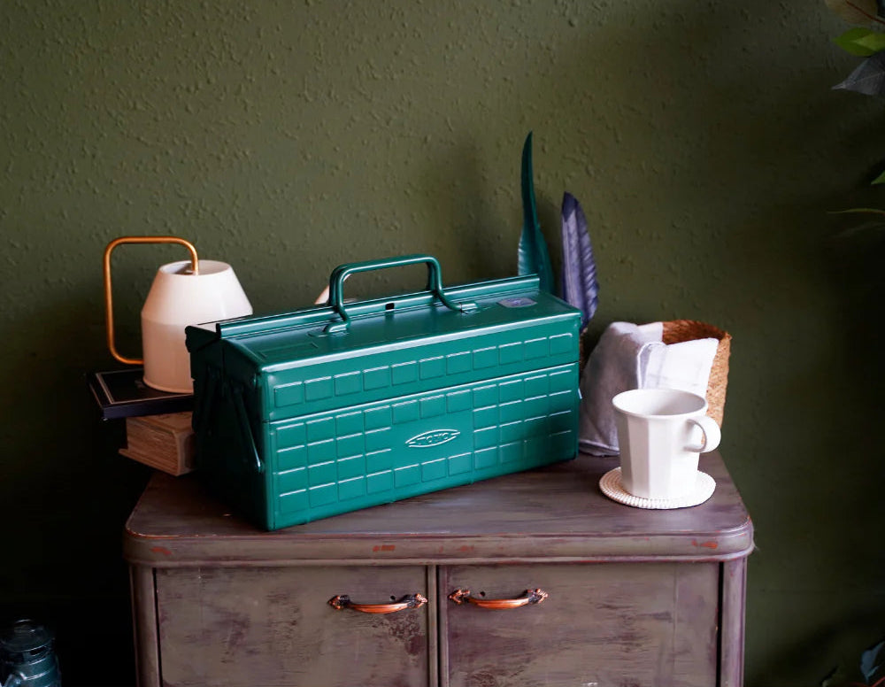 Boîte à outils Toyo Steel ST350 vert antique | Godillot