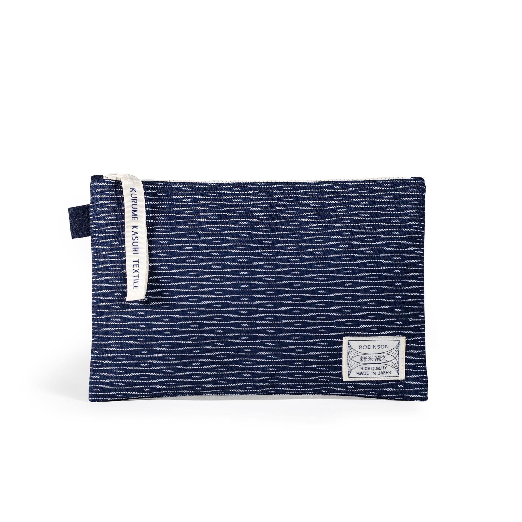 Tasche M Wellenmuster Marine/Weiß