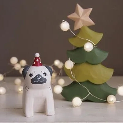 Figurine Noël en bois, T-LAB Polepole