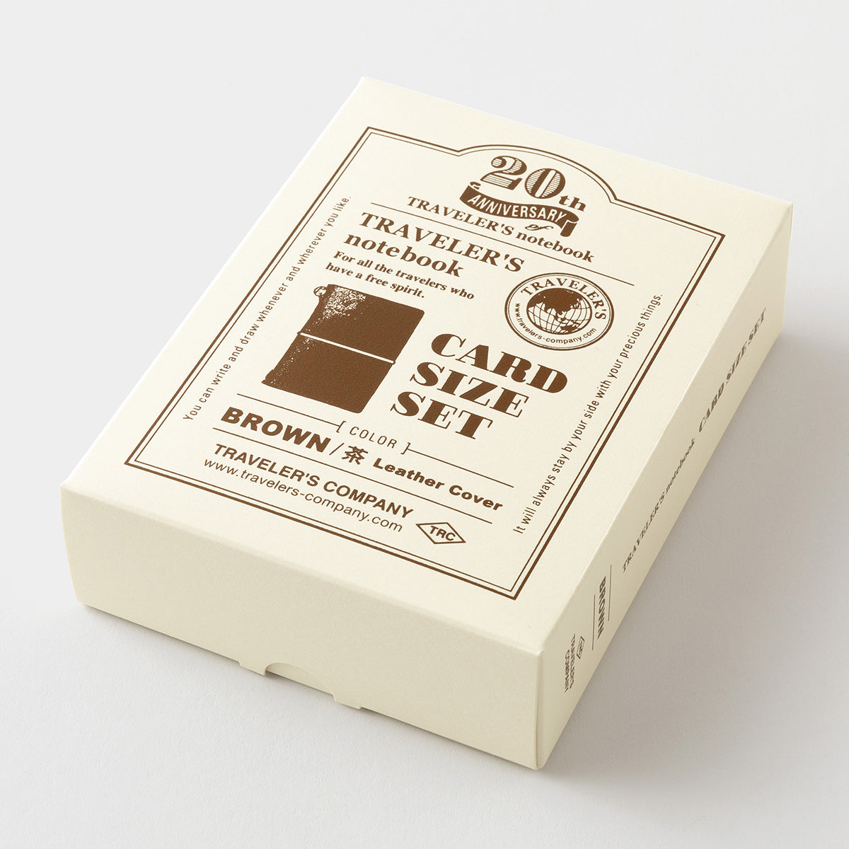TRAVELER'S notebook Card Size 20e anniversaire, marron
