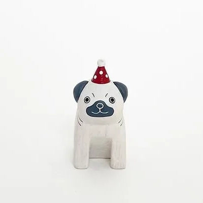 Holzfigur – Mops – Weihnachten