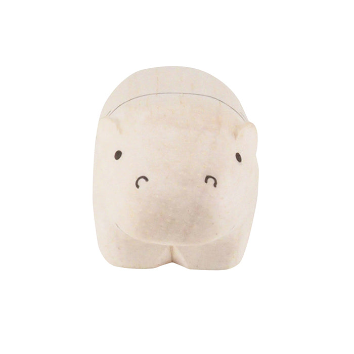 Holzfigur – Junges Nilpferd