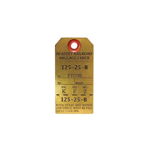 Étiquette de Bagage - Laiton Text BK - CHARMS