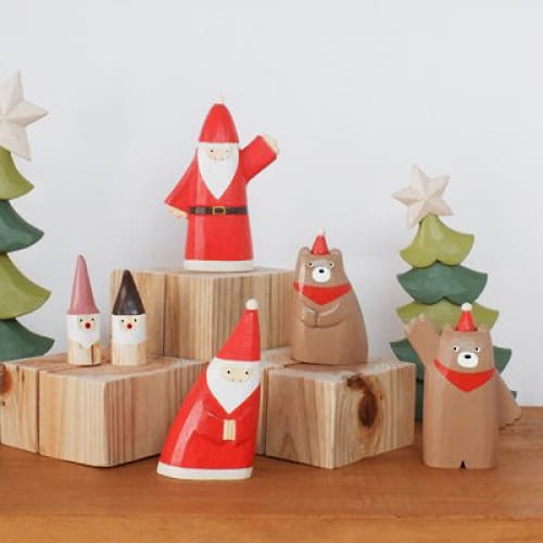 Figurine en bois bon amis de Noël - Top-là Ours - FIGURINES EN BOIS