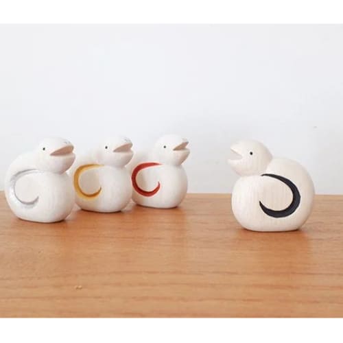 Figurine en bois - Collection zodiaque - Serpent argent - FIGURINES EN BOIS