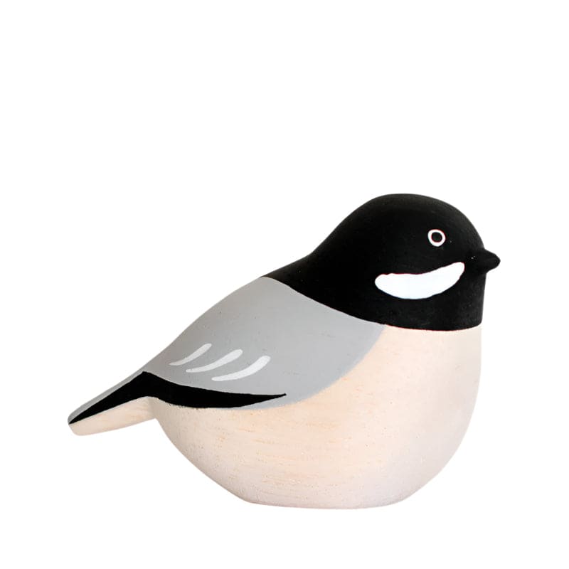 Figurine en bois - Mésange à tête noire - FIGURINES EN BOIS