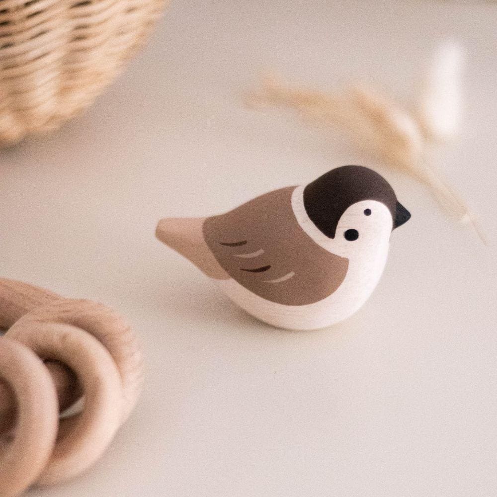 Figurine en bois - Moineau