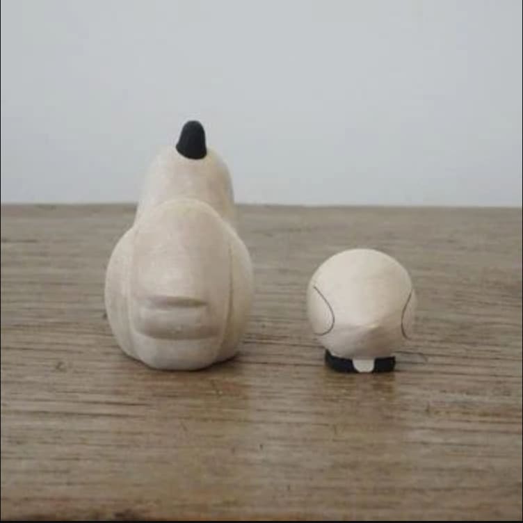 Figurine en bois Oyako - Poule/Poulet - Wodden Animal