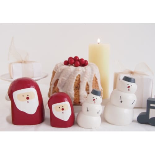 Figurine en Bois - Série Jingle Bells - Bonhomme de Neige Taille S - FIGURINES EN BOIS