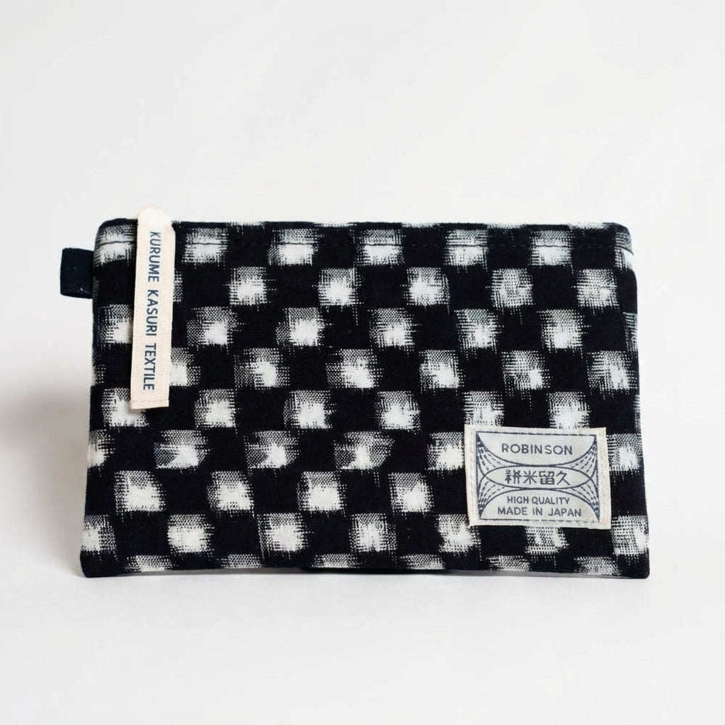 M-Tasche Marine/Weiß kariert