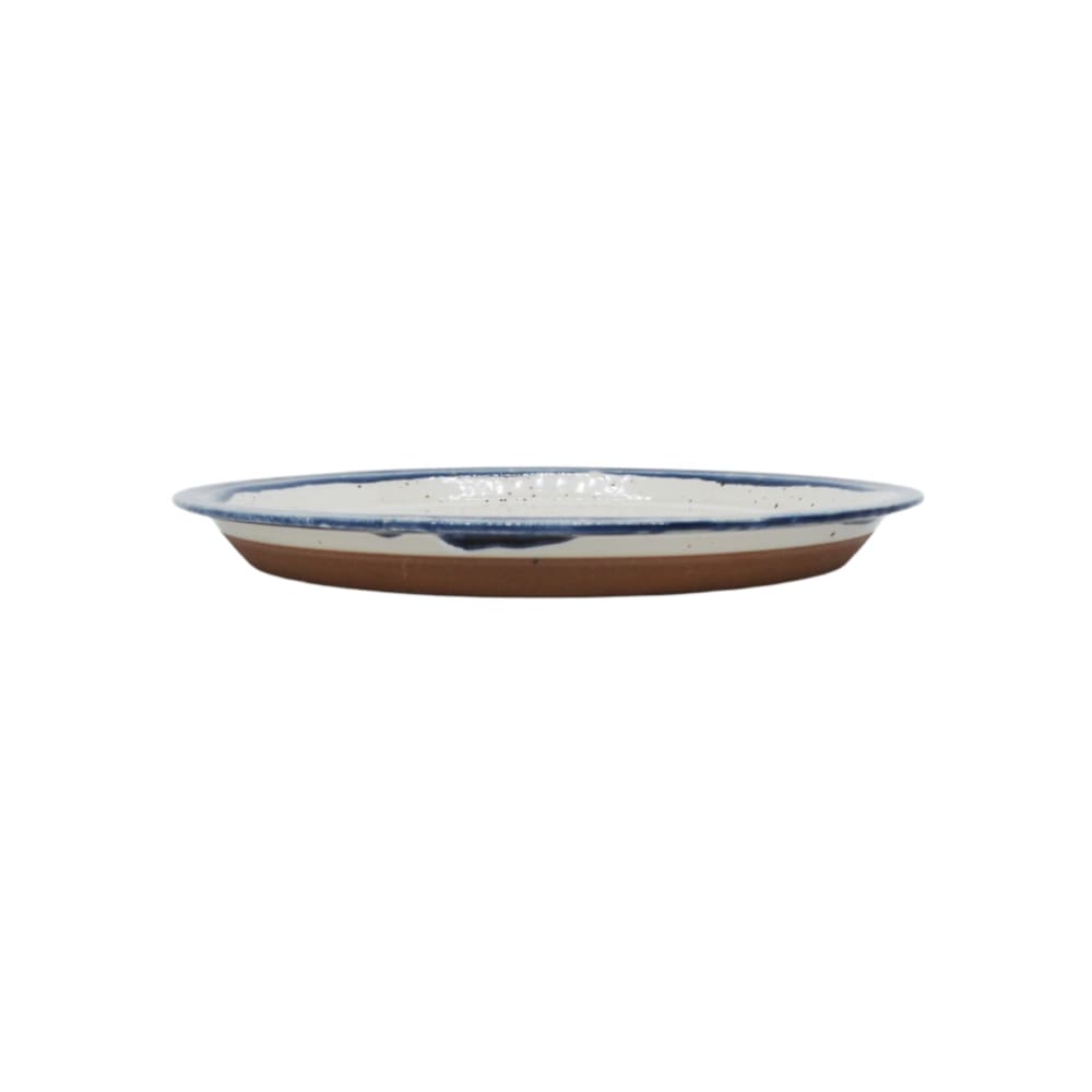 Grande assiette - Drop - Blanc & Navy - VAISSELLE