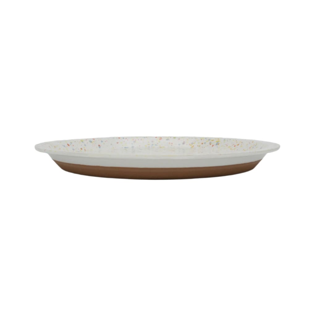 Grande assiette - Splash - Blanc & Orange - VAISSELLE