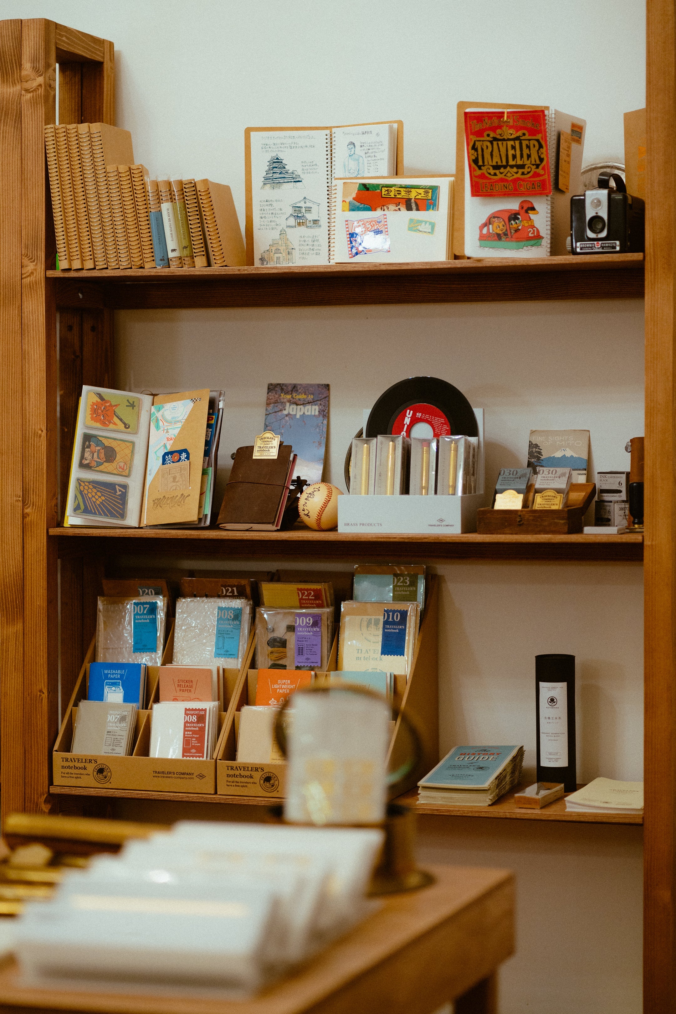 Carnet TRAVELER'S notebook ouvert et ses recharges