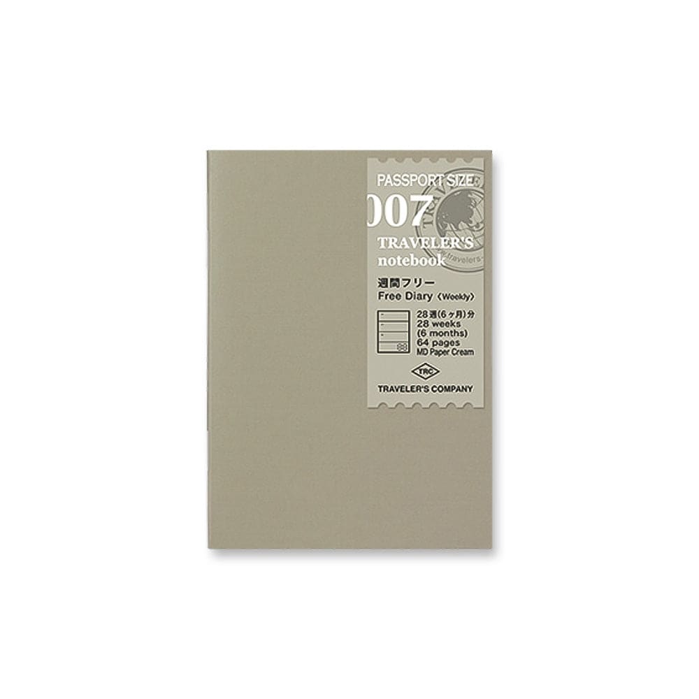 007 - Semainier (passeport) TRAVELER’S NOTEBOOK REFILLS