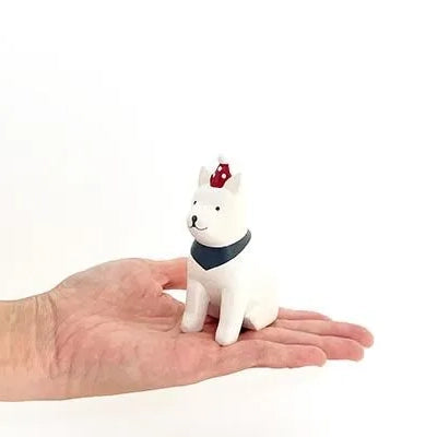 Holzfigur – Akita-Hund – Weihnachten Polepole