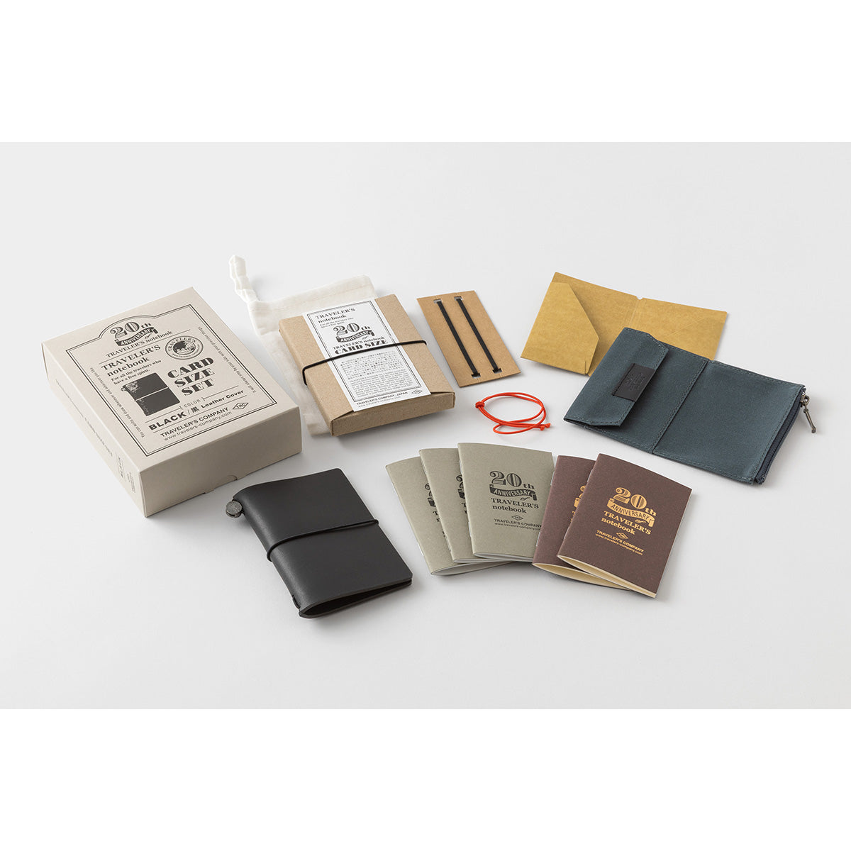 TRAVELER'S notebook Card Size 20e anniversaire, noir