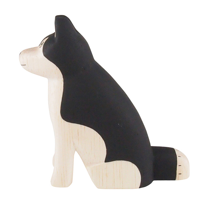 Figurine Husky en bois, T-LAB Polepole