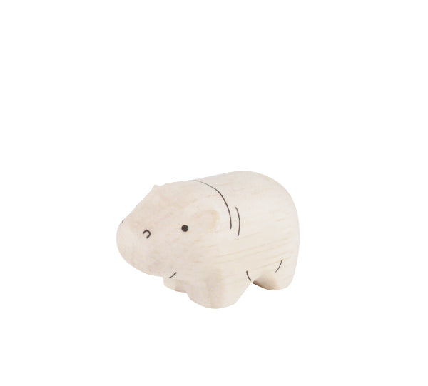 Holzfigur – Junges Nilpferd