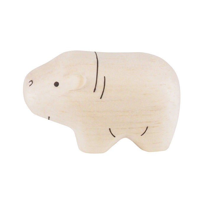 Holzfigur – Junges Nilpferd