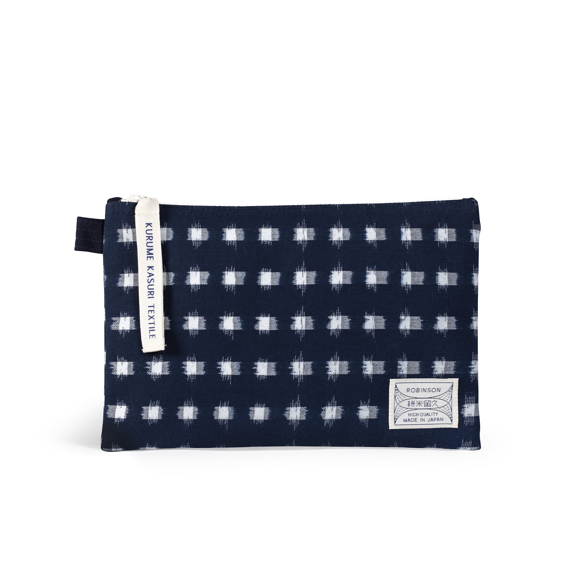Tasche M Karierte Punkte Marine/Weiß