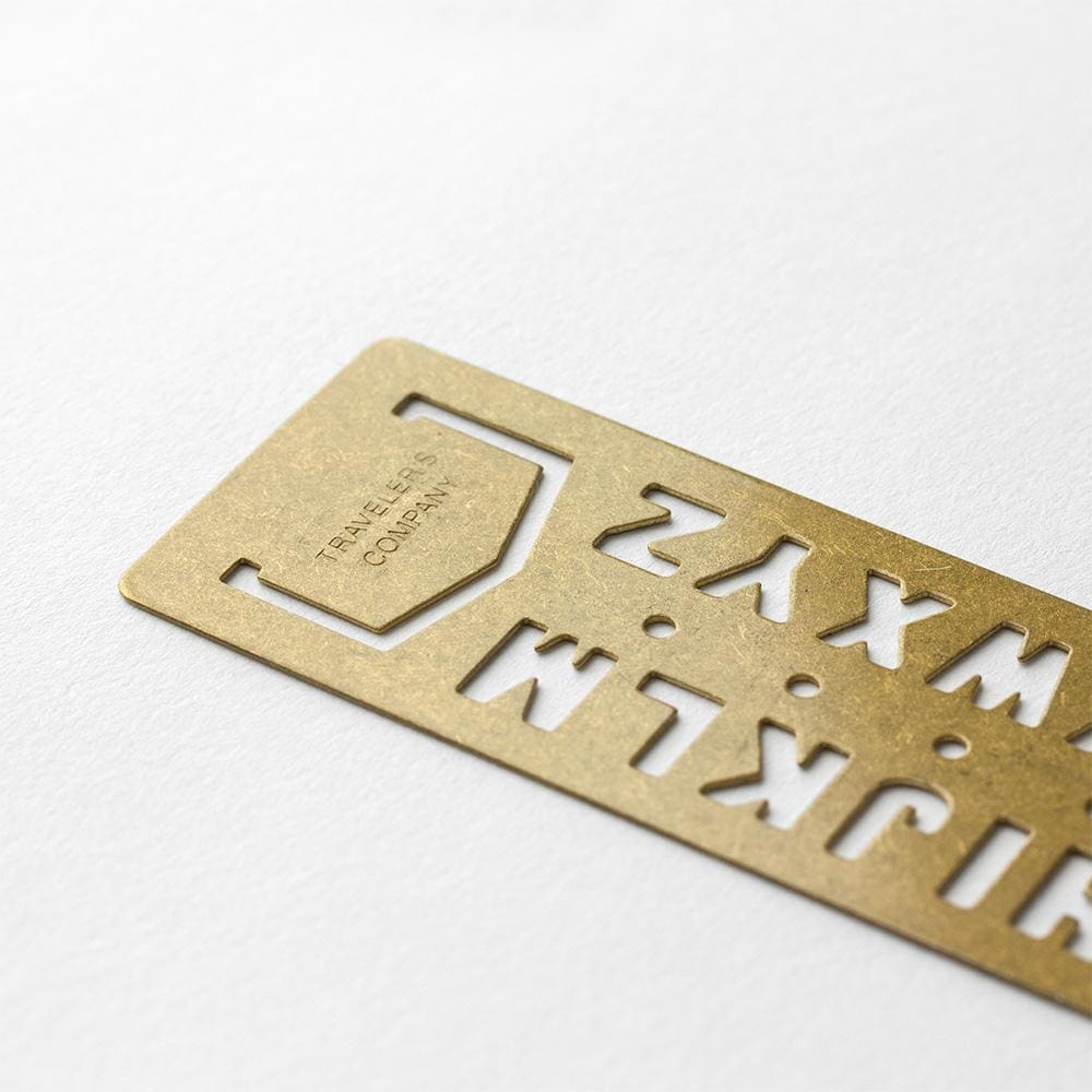 BRASS Template Bookmark Alphabet - Bookmark