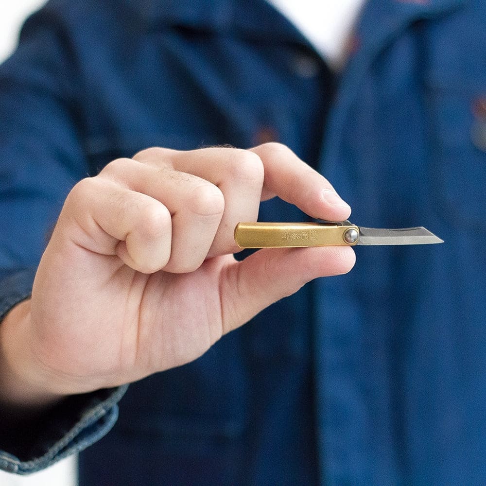 Couteau pliant - Finition laiton - SS - COUTEAUX DE POCHES