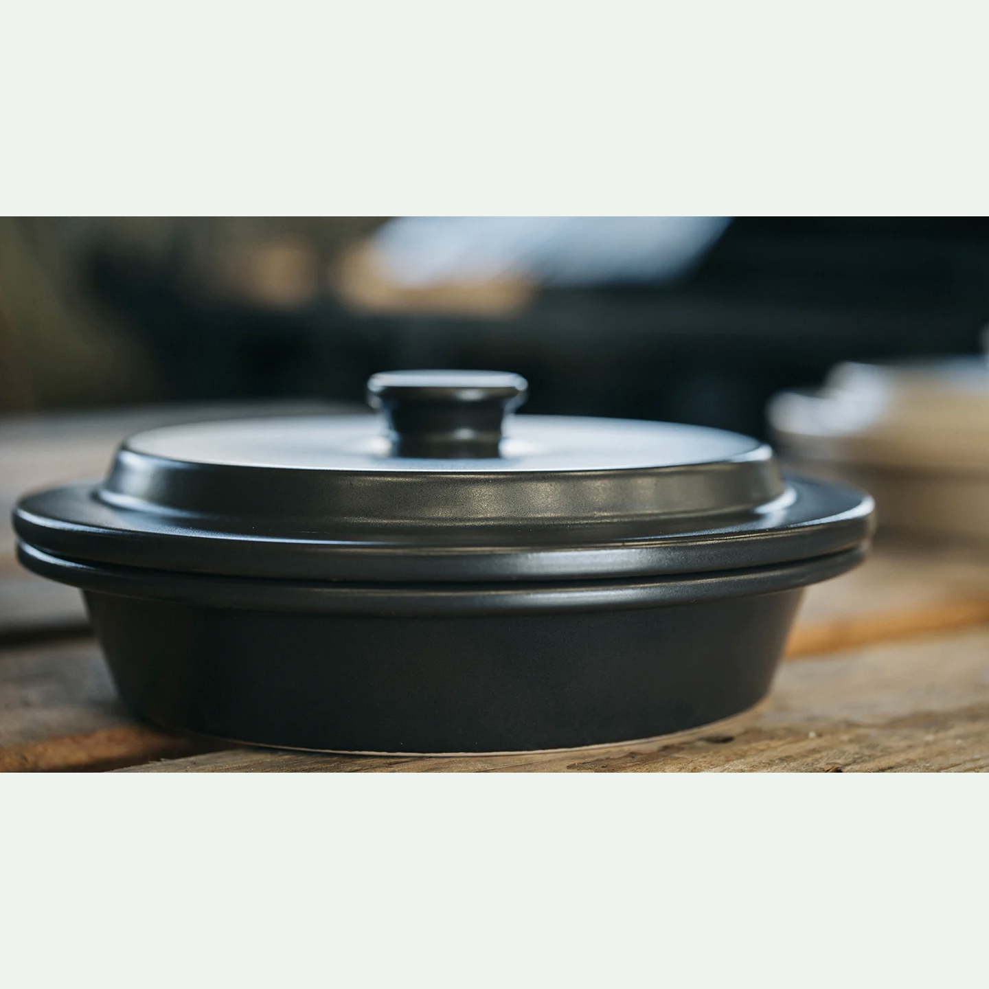 Cocotte plate 30 cm - Noir Jais