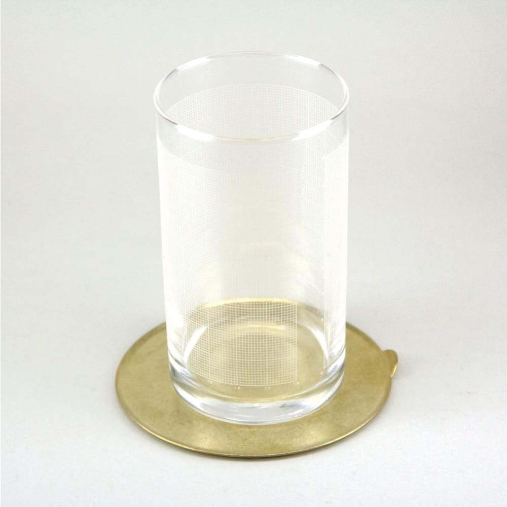 Dessous de verre avec grip - Laiton antique - PLATE