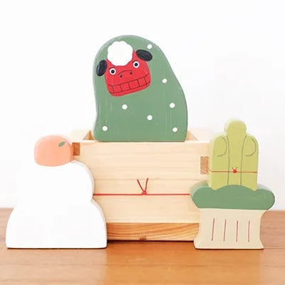 Figurine Collection Nouvel An en bois, T-LAB Polepole