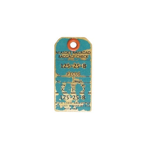 Étiquette de Bagage Laiton Vert Cendré - CHARMS