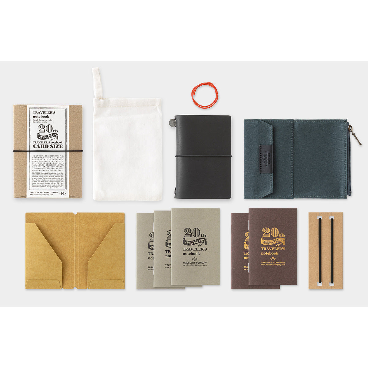 TRAVELER'S notebook Card Size 20e anniversaire, noir