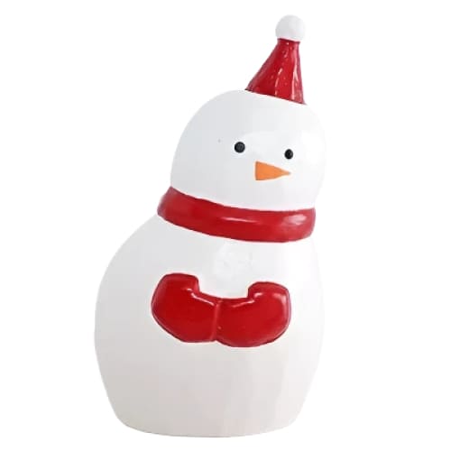 Figurine en bois série de Noël ’se blottir’ - Bonhomme de Neige - FIGURINES EN BOIS