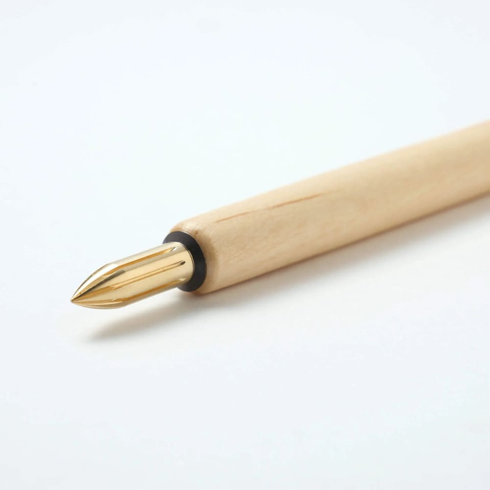 Porte plume bois blanc de sakura - PLUMES KAKIMORI